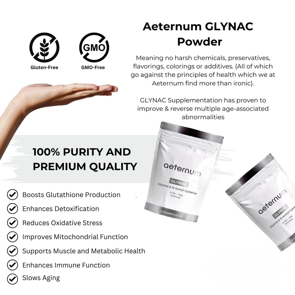 Aeternum GLYNAC Powder 120g – GlyNAC for Cellular & Mitochondrial Health