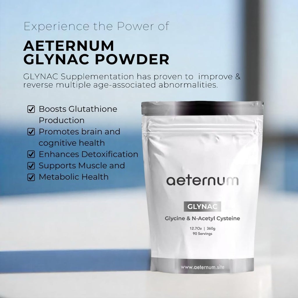Aeternum GlyNAC Powder 120g - Supports Cellular & Mitochondrial Health