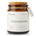 Aeviva Scented Candle – Sandalwood, 7.05 oz, Natural Soy Wax, Wooden Wick, Amber Jar Gift