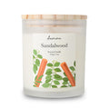 Aeviva Sandalwood Scented Candle - 11oz, 50-60h Burn, Natural Soy Wax