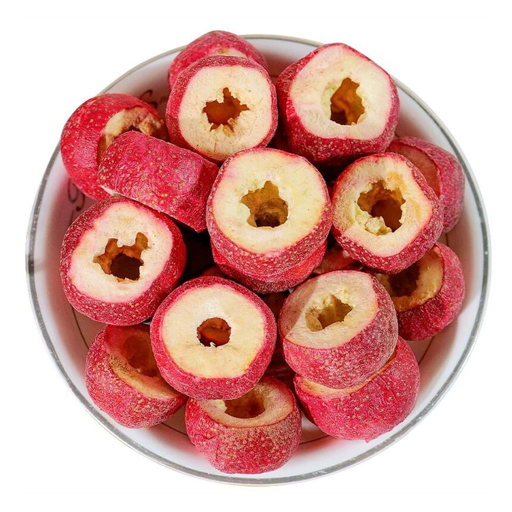 AFKCCPD Original Freeze-Dried Hawthorn – Whole Pitted 1.06lb/480g, Seedless Hollow Stem, Sour & Sweet for Tea
