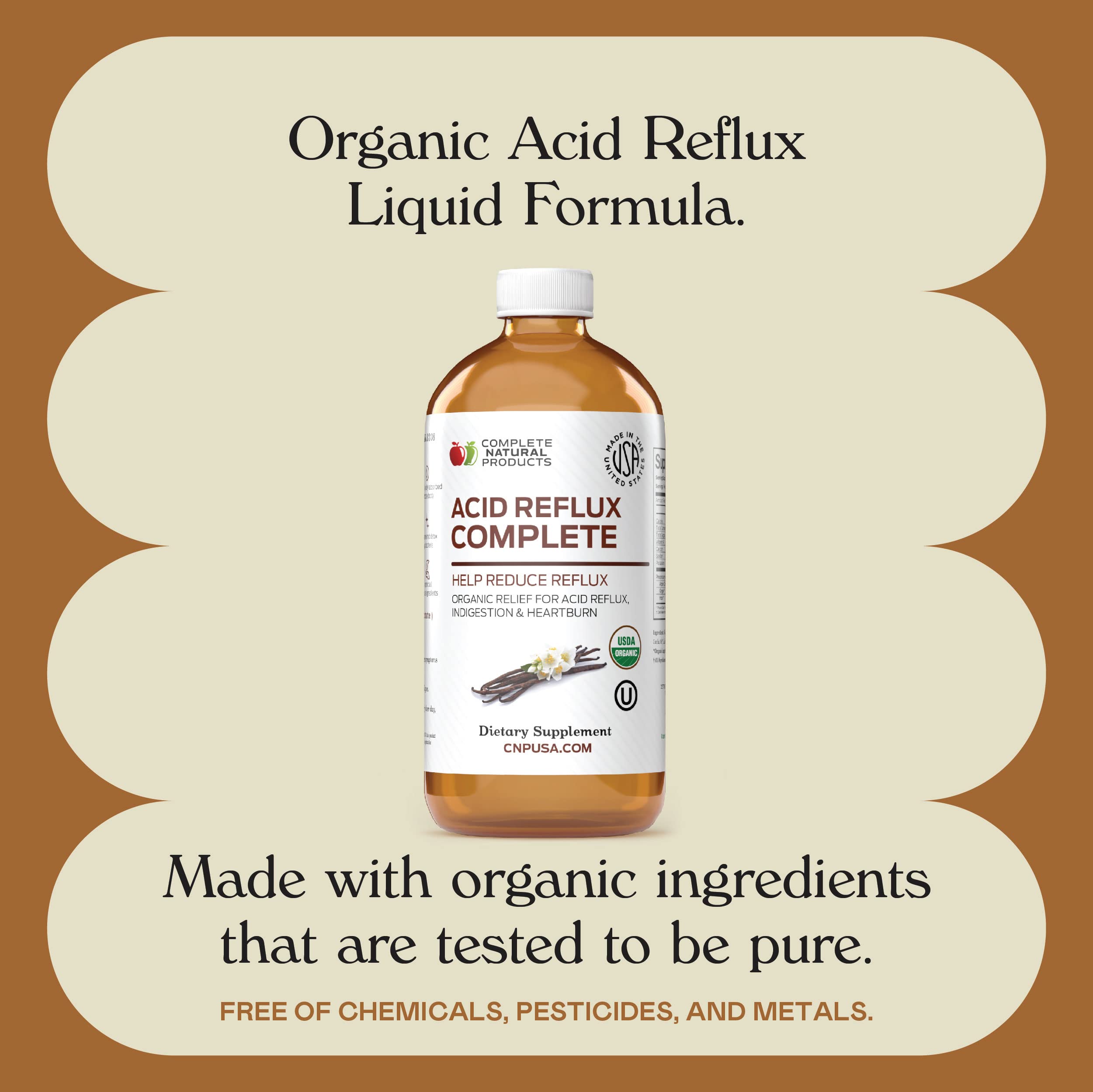 Acid Reflux Complete 8oz – Organic Liquid Heartburn Relief | Complete Natural Products