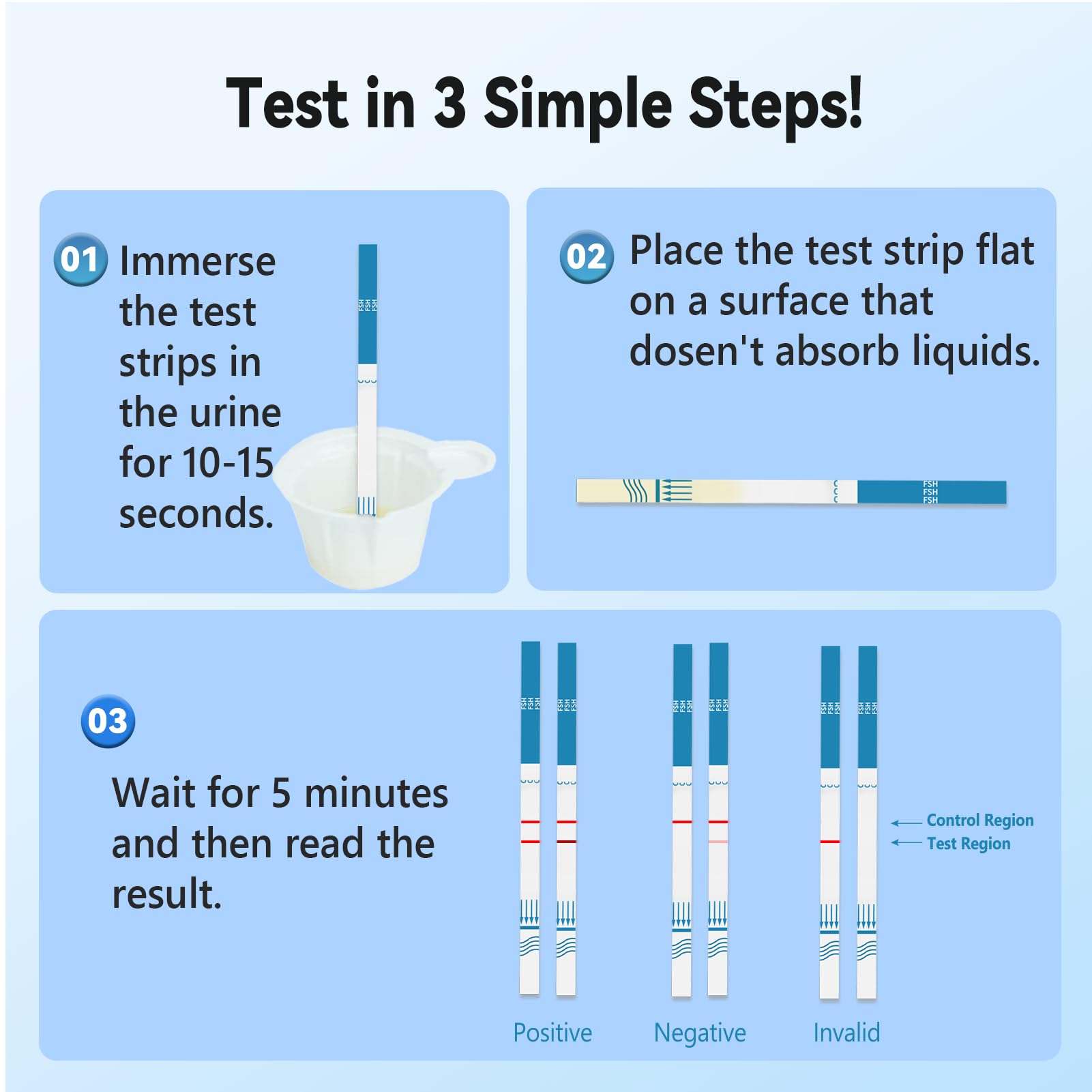 Menopause Rapid Test – FSH Hormone Test at Home (10 Strips)