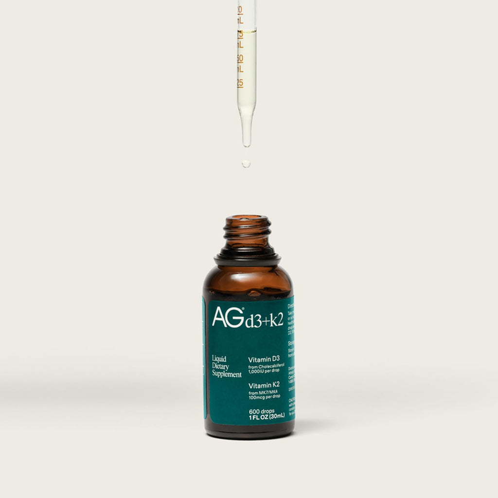 AG1 Vitamin D3 K2 Drops – 1000IU D3, 100mcg K2 per Serving | Supports Bone Density
