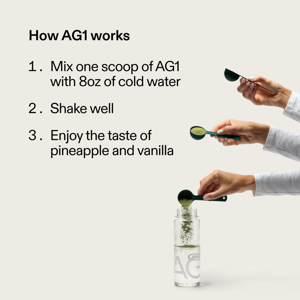 AG1 Greens Powder Supplement – Gut Health, Multivitamin & Probiotic | Gluten Free, Vegan, Keto