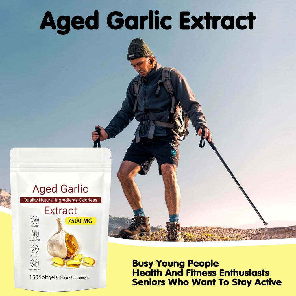Aged Garlic Extract - 7500mg Odorless (150) | Odorless Garlic Supplement