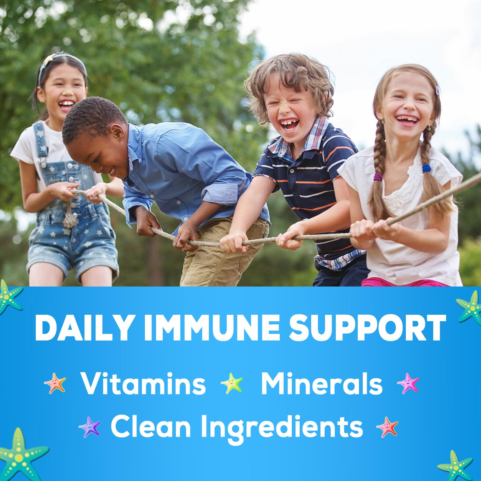 Kids Immune Support Gummies – Vitamins C, Zinc & Echinacea (90 Gummies) | Non-GMO, Gluten-Free & Vegan