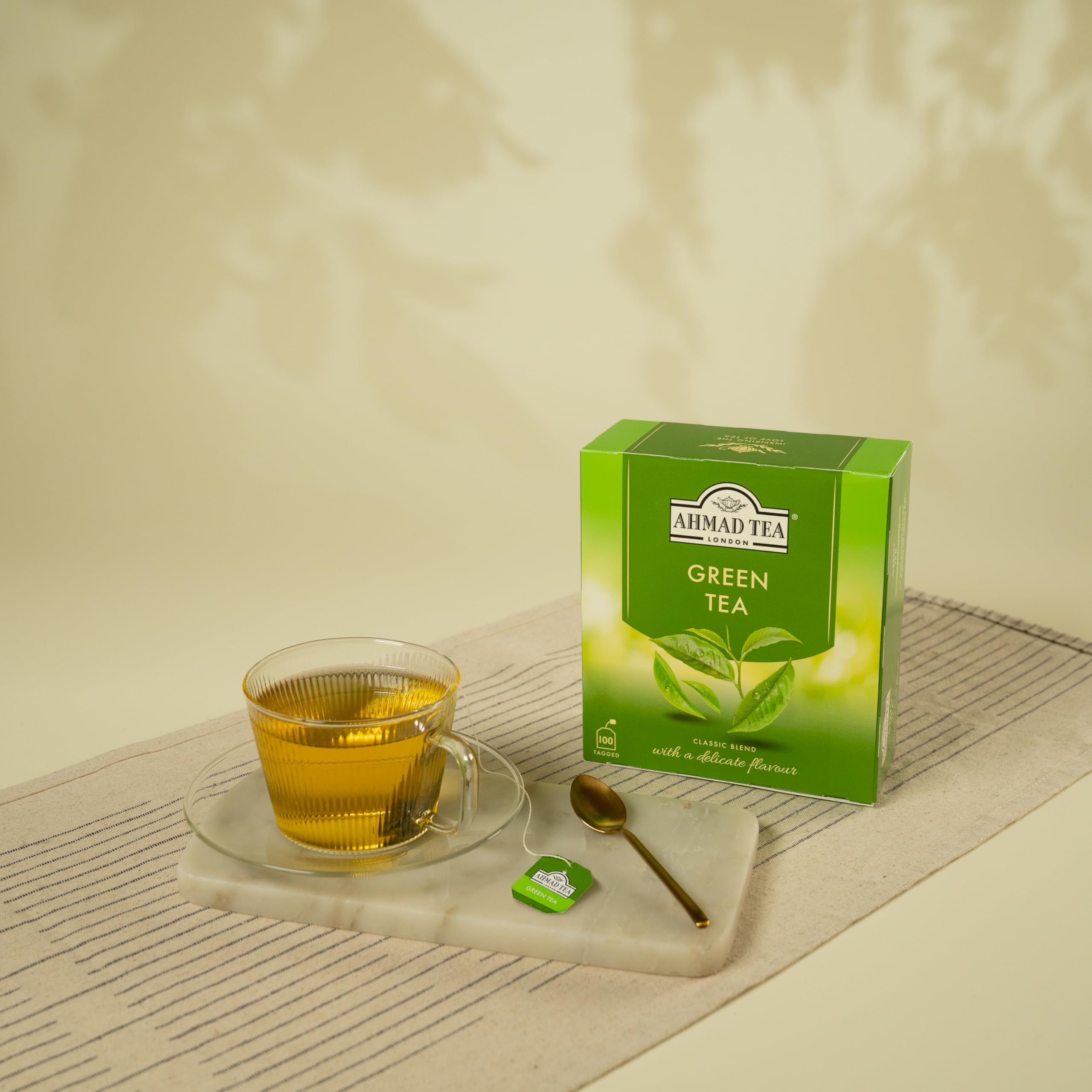Ahmad Tea Green Tea – Green Tea Teabags 100 ct, Caffeinated & Sugar-Free