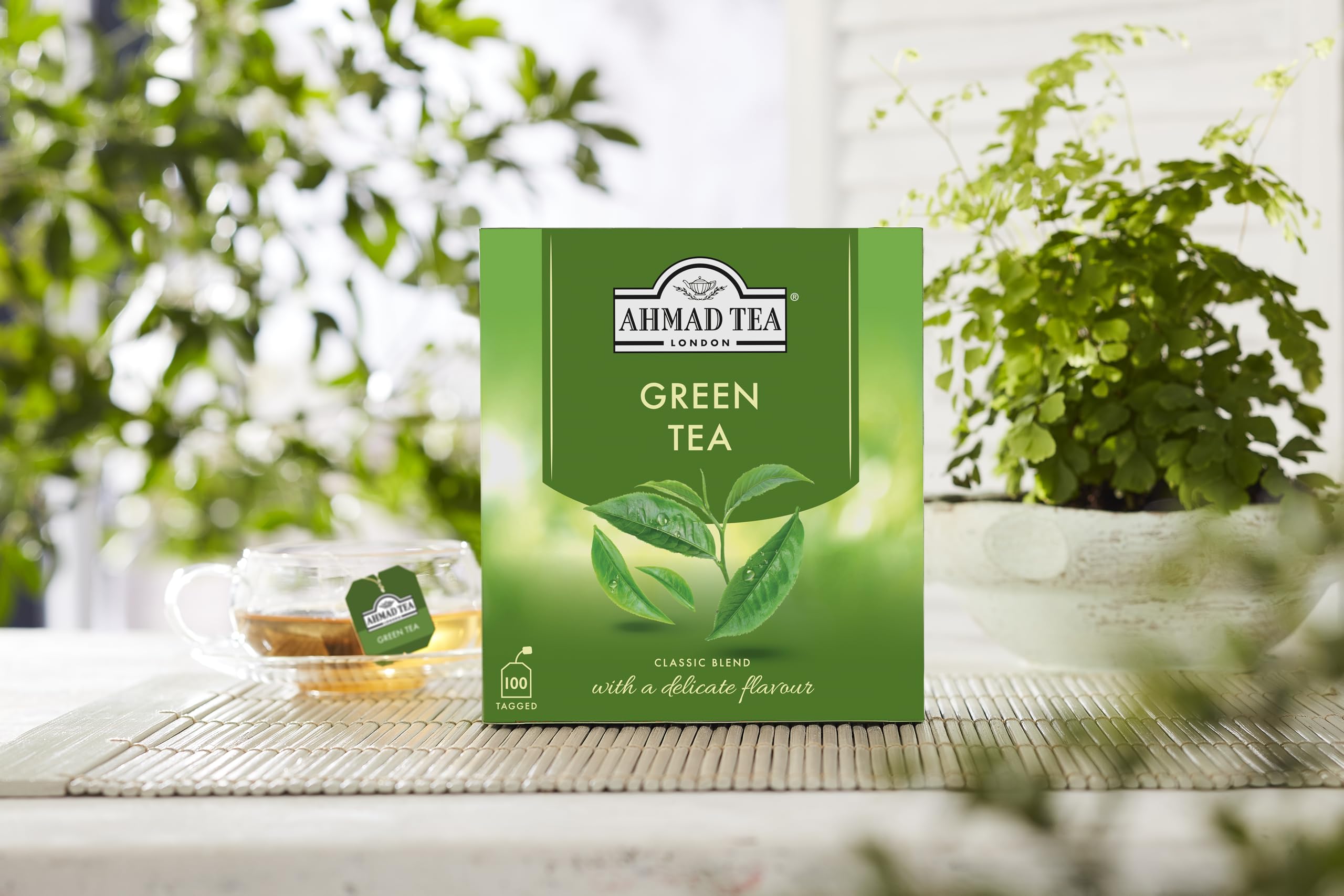 Ahmad Tea Green Tea – Green Tea Teabags 100 ct, Caffeinated & Sugar-Free