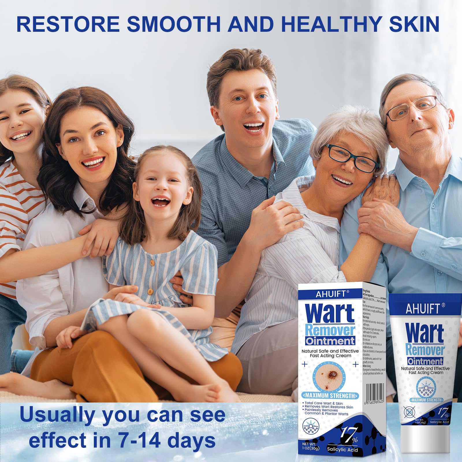 AHUIFT Fast Action Wart Remover Ointment – Maximum Strength Salicylic Acid (XK04)