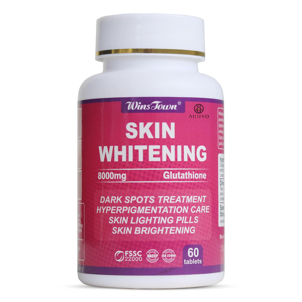 AIHIYO Skin Whitening Pill | 8000mg Glutathione, Dark Spots & Melasma, 60 Tablets