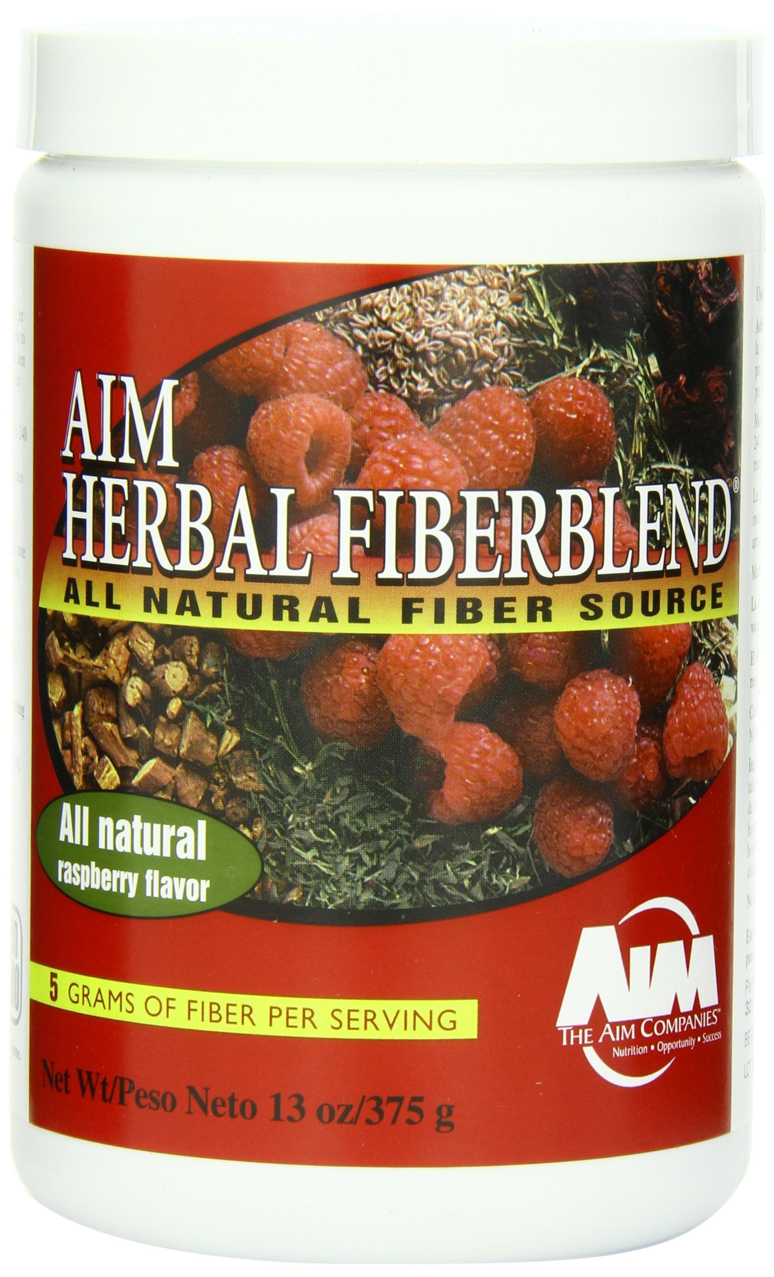 AIM Herbal Fiberblend Raspberry Powder 13 oz by AIM International | Gentle Detox & Fiber Support