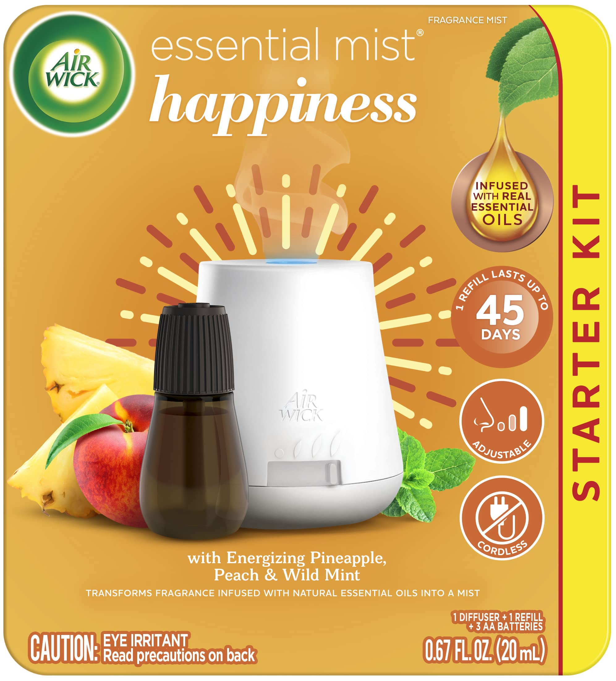 Air Wick Essential Mist Starter Kit - Diffuser + Refill | Joy Essential Oils Diffuser
