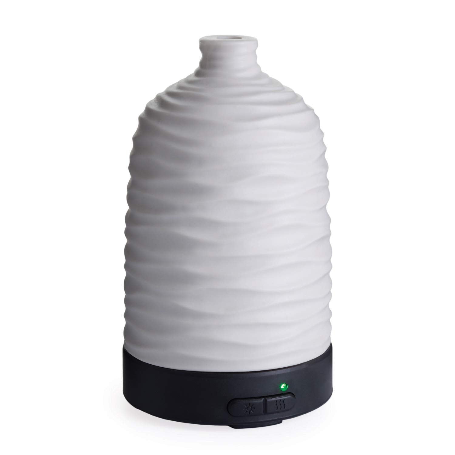 Airome Harmony Medium Porcelain Essential Oil Diffuser | 100 mL Ultrasonic Diffuser, 8 Color LED Lights, Auto Shut-Off