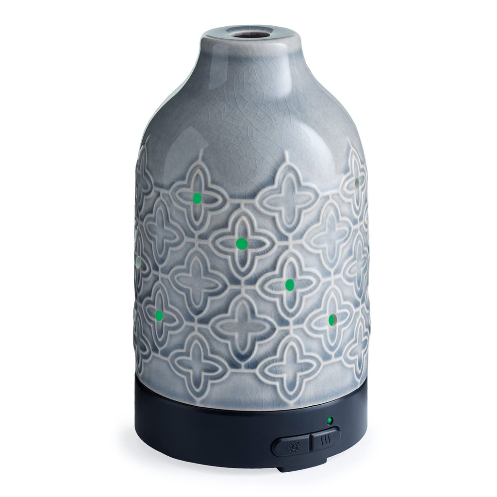 Airome Jasmine Medium Ceramic Diffuser - 100 mL Ultrasonic with 8 LED Colors