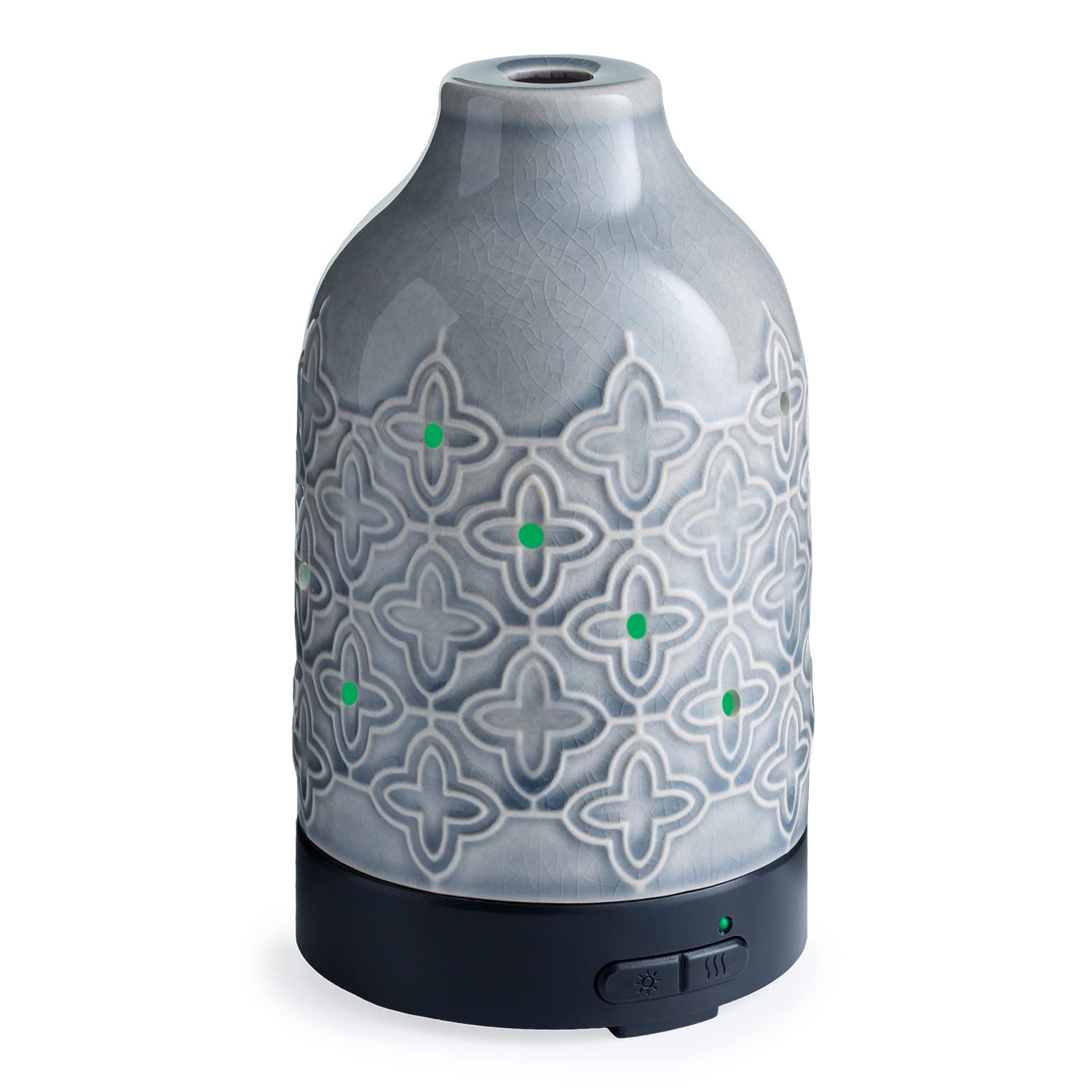 Airome Jasmine Medium Ceramic Diffuser - 100 mL Ultrasonic with 8 LED Colors