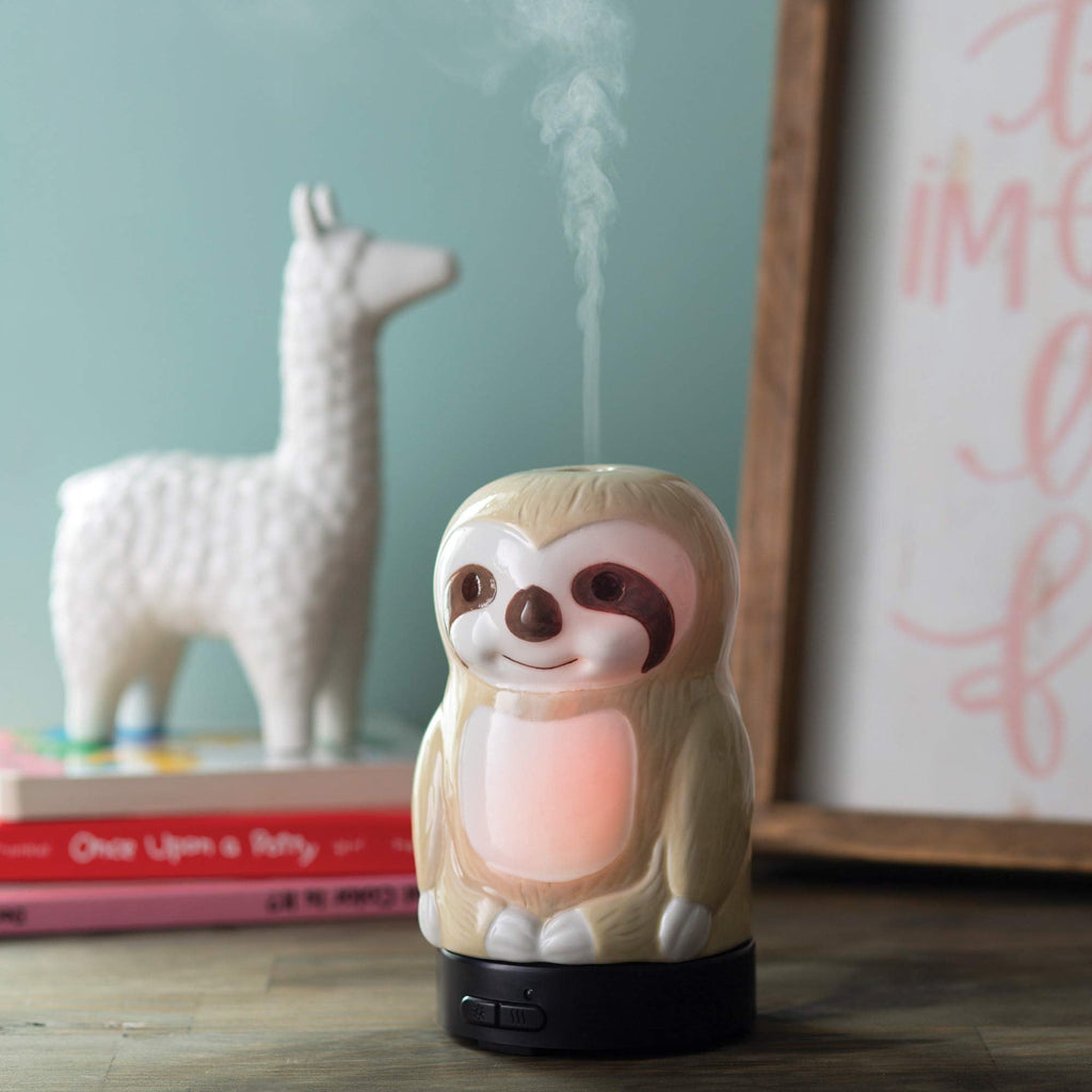 Airome Sloth Medium Essential Oil Diffuser – 100 mL Ultrasonic Diffuser with 8 LED Colors