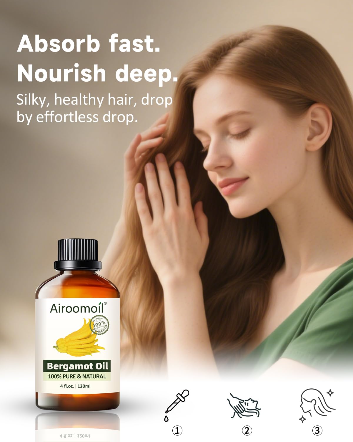Bergamot Essential Oil – Pure Citrus for Diffusers & Soap Making | Airoomoil 4 fl oz
