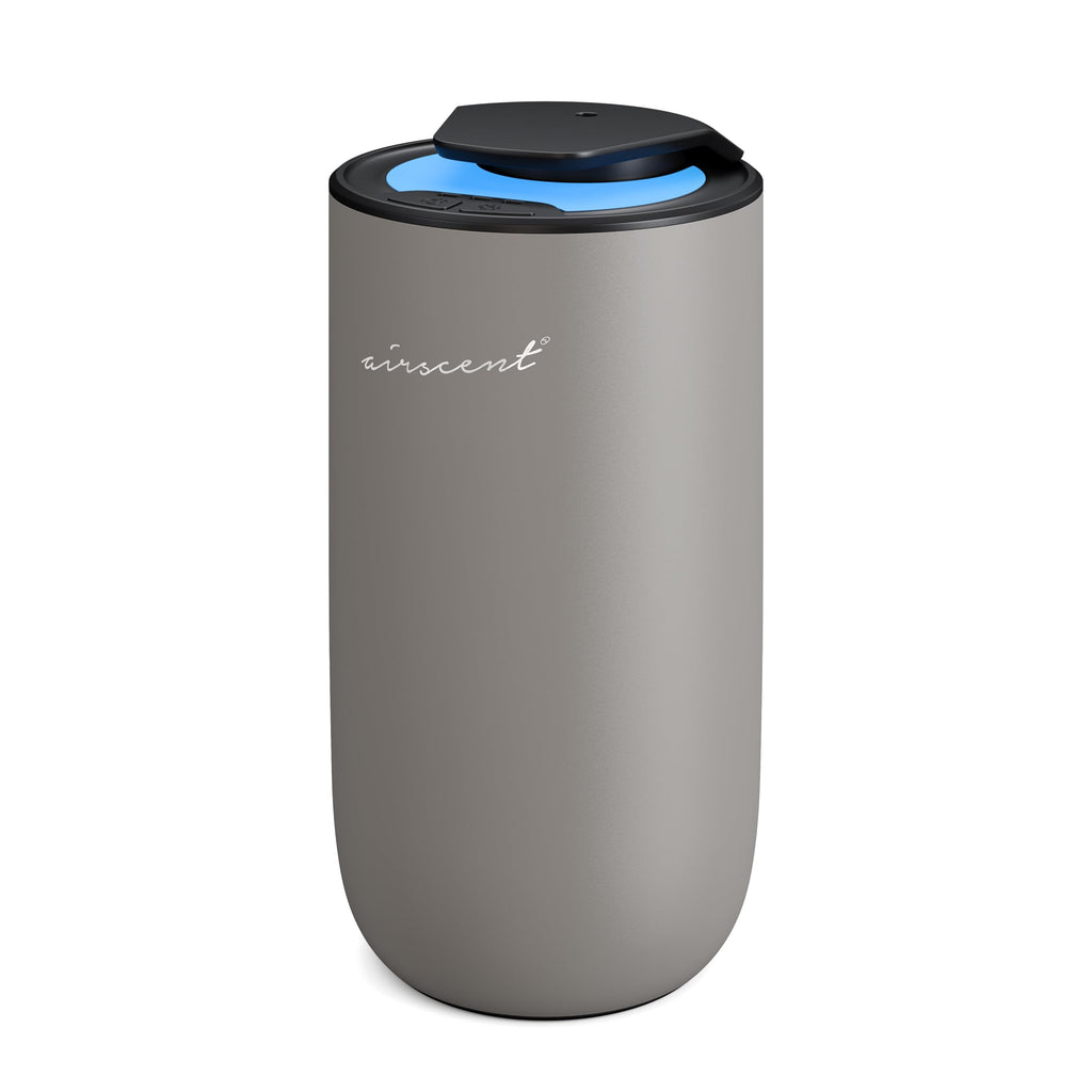 AirScent Mini Waterless Diffuser – Silver Finish, 15 mL, Night Light, Aromatherapy for Home & Office