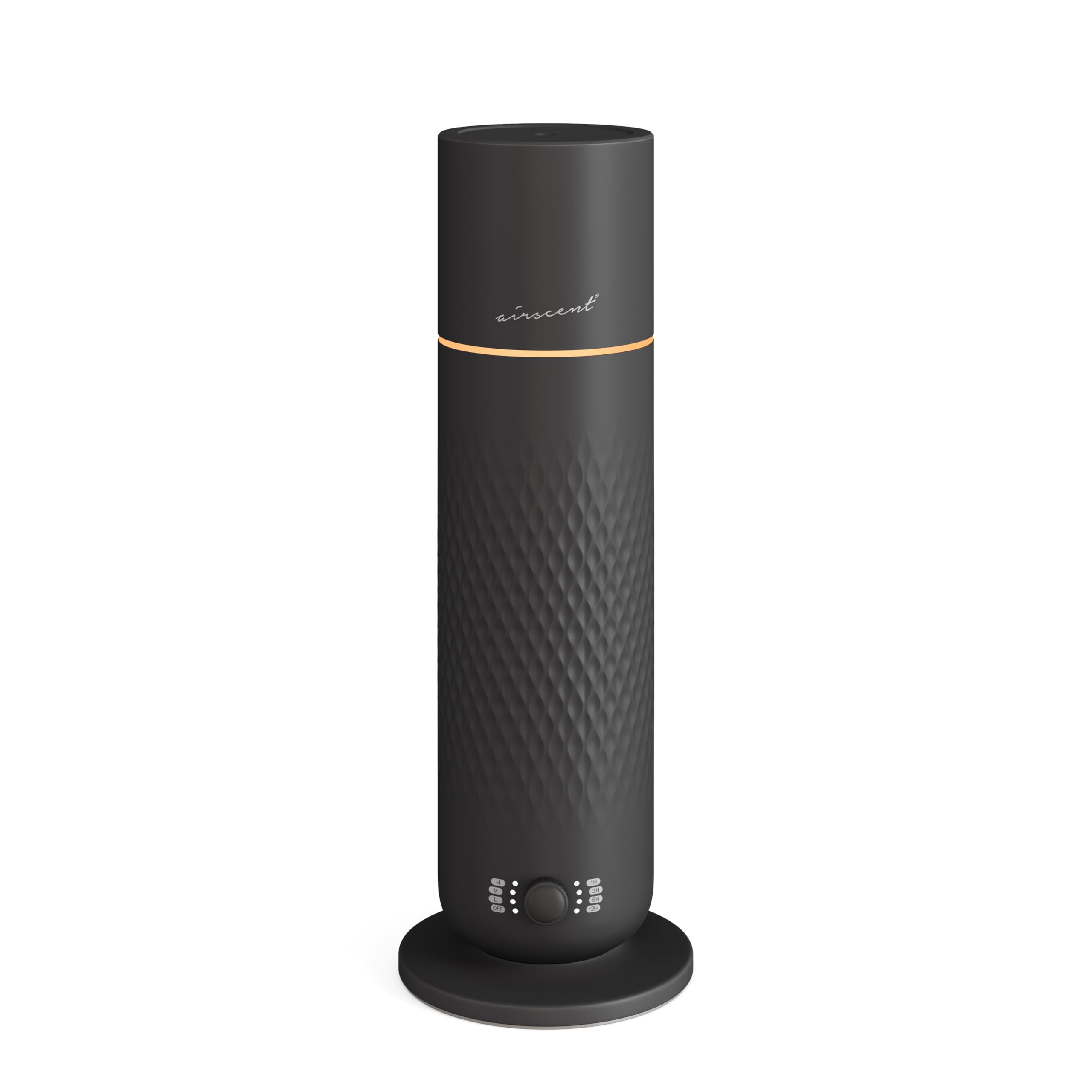 AirScent Waterless Diffuser 4.05 Oz (Black) – No Water Needed, Quiet Night Light