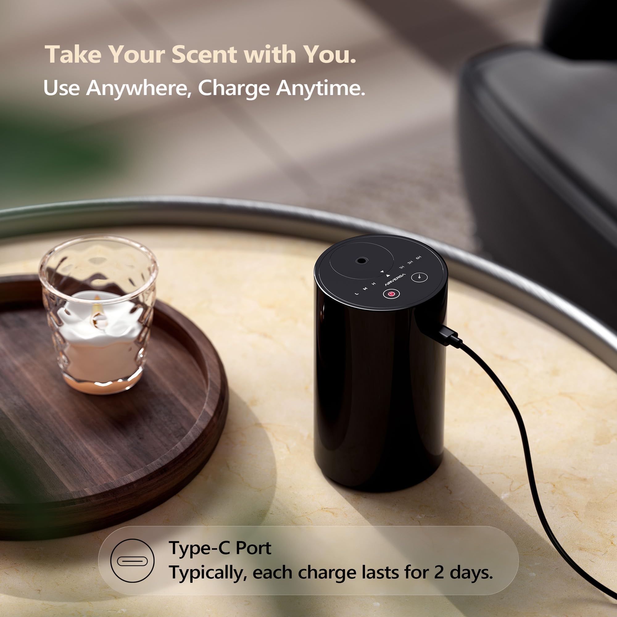 Airversa AN8 Waterless Diffuser Starter Kit – 4x 10mL Fragrance Oils