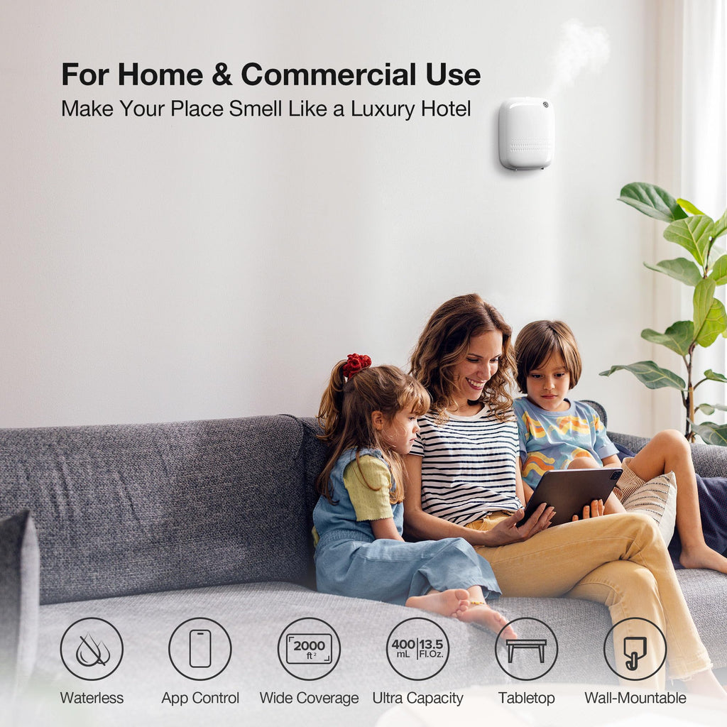 Airversa Waterless Diffuser 400 mL | Up to 2000 sq ft | ANW-White