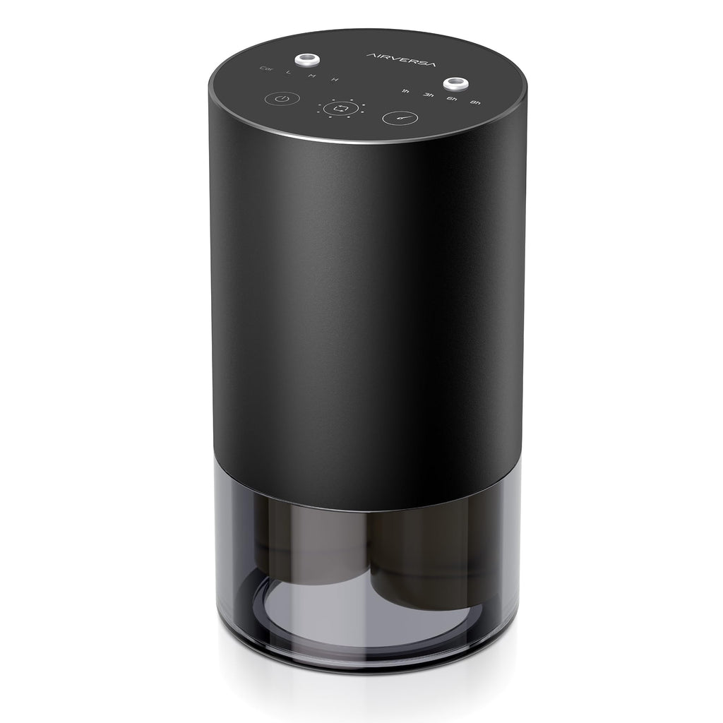 Airversa Dual-Nozzle Waterless Diffuser – 5 Timers, 4 Mist Levels, Car Mode