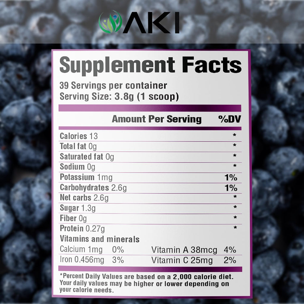 AKI Haskap Berry Extract Powder – Antioxidants, Vitamin C & Polyphenols (5.3oz/150g)