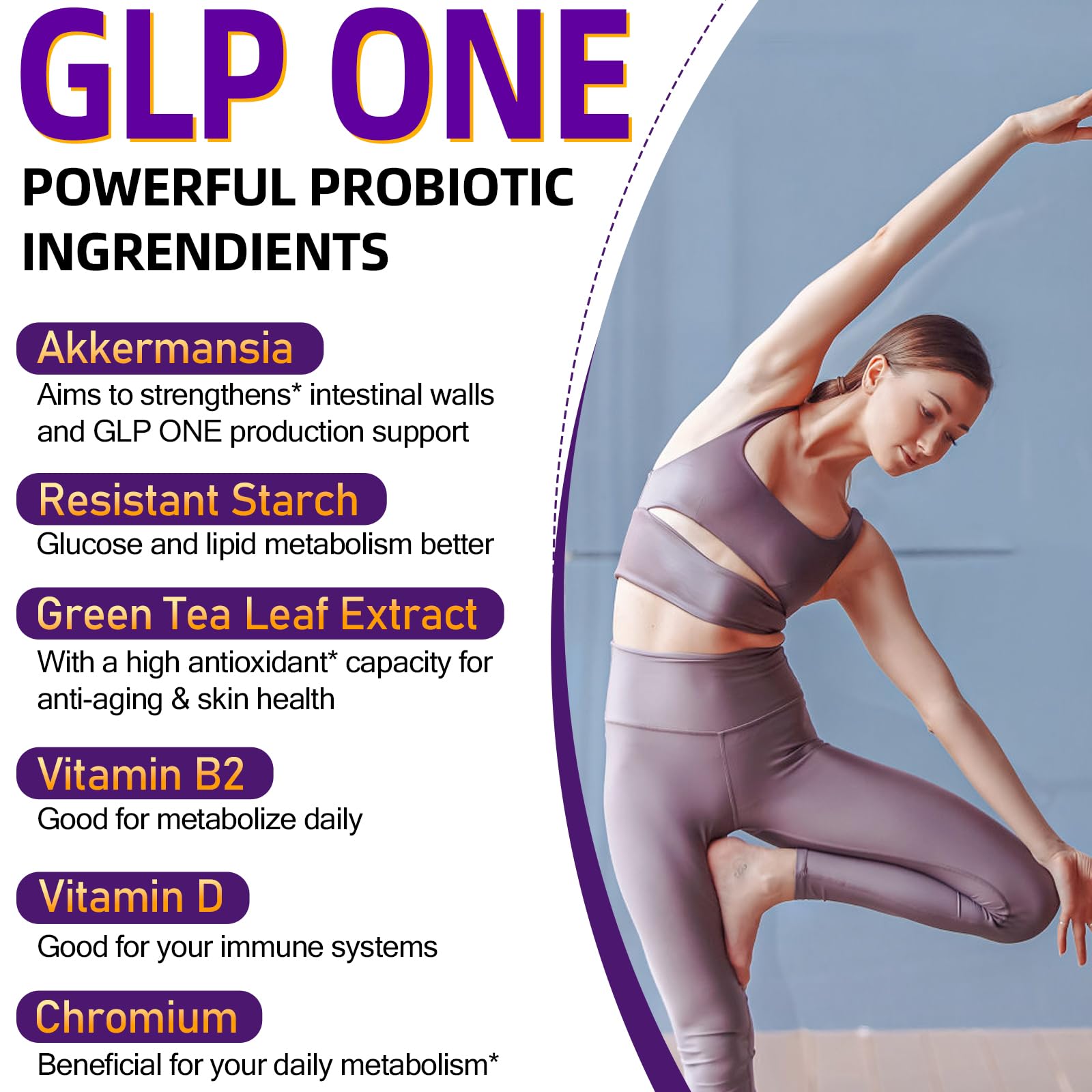 Wsidche 300 Billion AFU Akkermansia Probiotic | 3 Packs for Digestive & Gut Support
