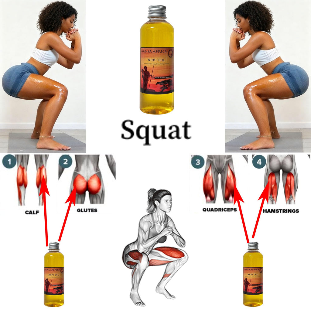 West African Akpi Seeds HIPS Massage Oil for Comfortable Movement