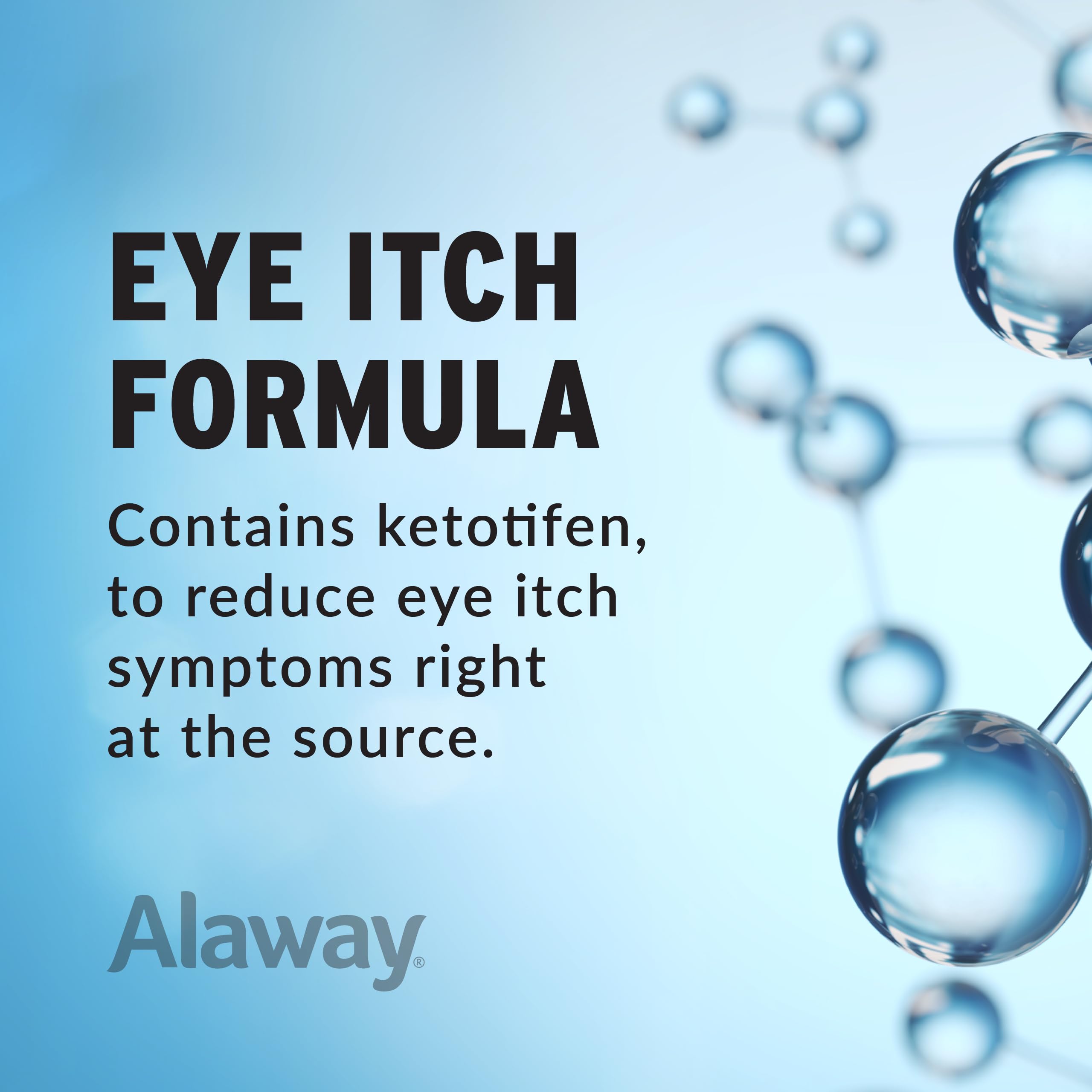 Alaway Antihistamine Eye Drops – Fast-Acting Itch Relief Up to 12 Hours (0.34 fl oz)
