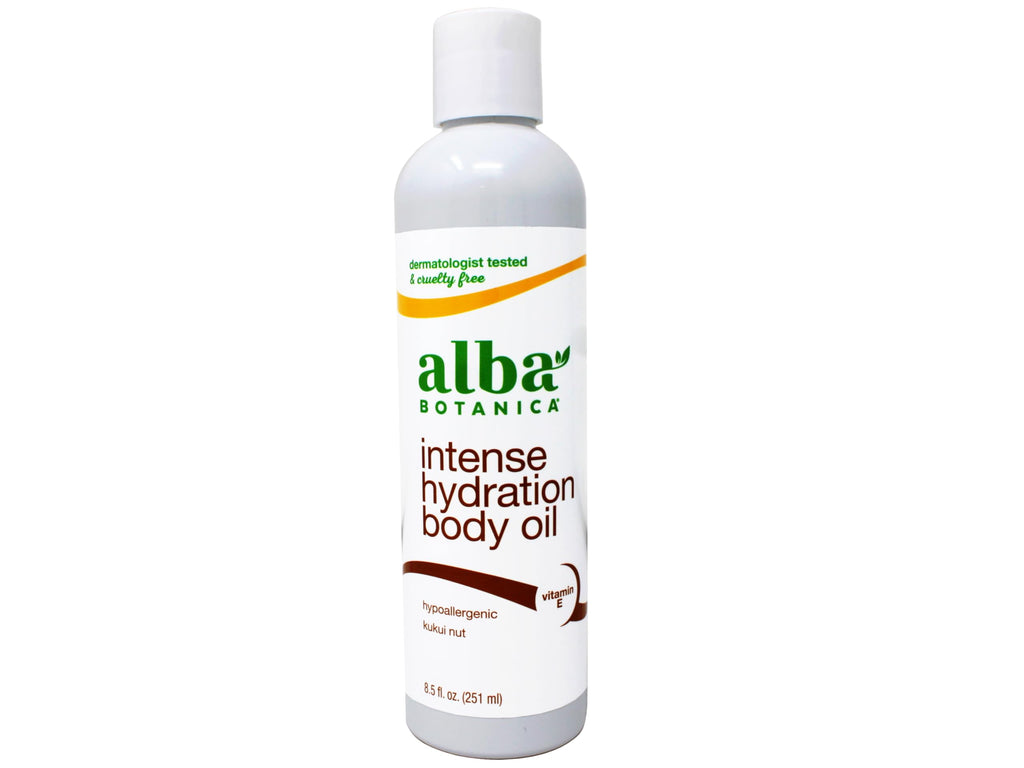 Alba Botanica Hawaiian Body Oil Kukui Nut 8.5 oz – 2 Pack | Hydrating, Fast-Absorbing Oil