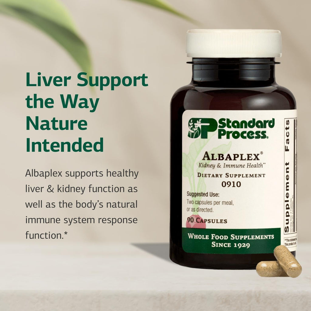 Standard Process Albaplex – Liver & Immune Health Supplement | Non-Dairy | 90 Capsules (45 Servings)