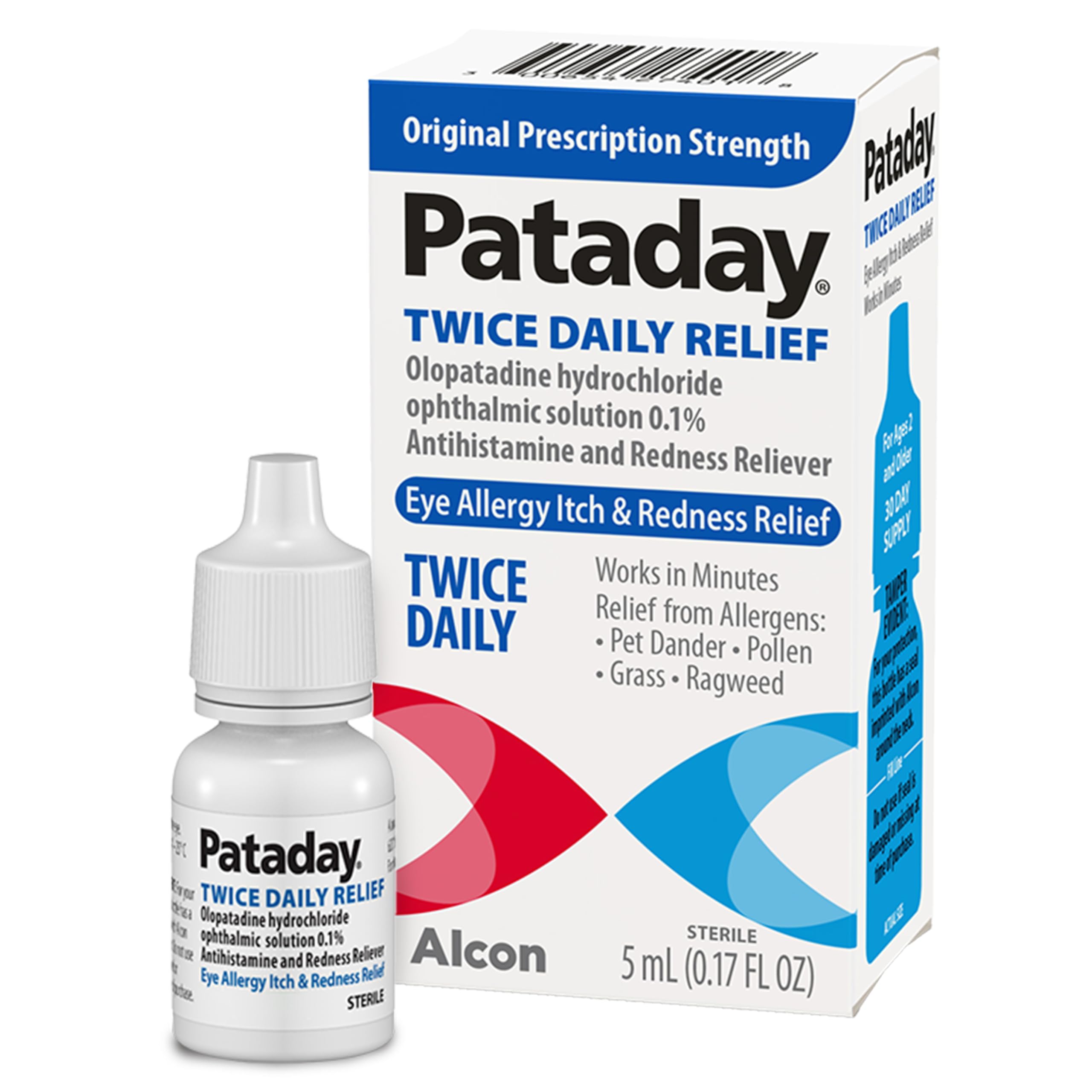 Pataday Twice Daily Relief, 0.17 Fl Oz | Alcon Eye Allergy Relief