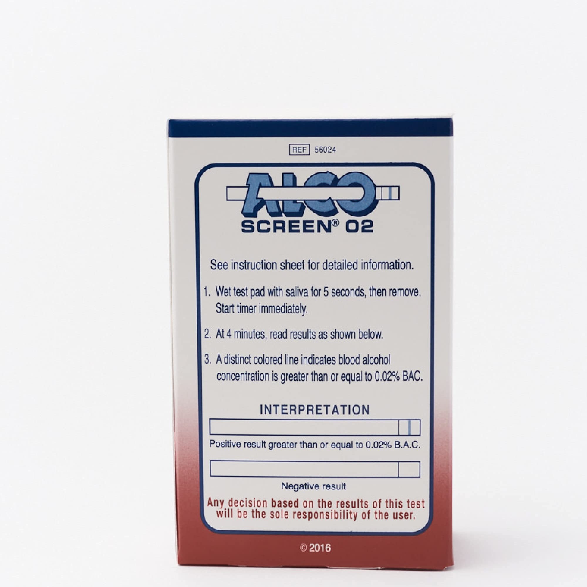 AlcoScreen Saliva Alcohol Screen Test (Pack of 24) – Rapid Detection