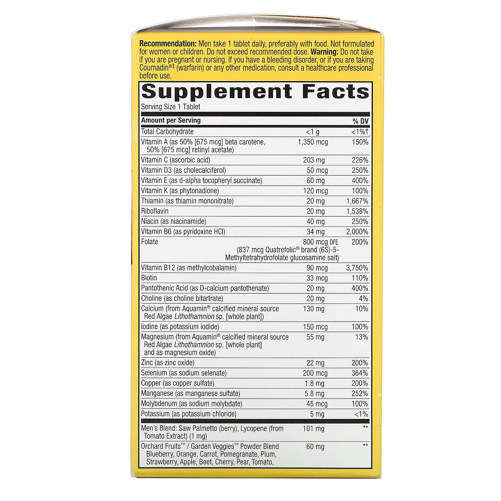 Alive! Once Daily Men's 50+ Ultra Potency Multivitamin – 60 Tablets | Nature's Way