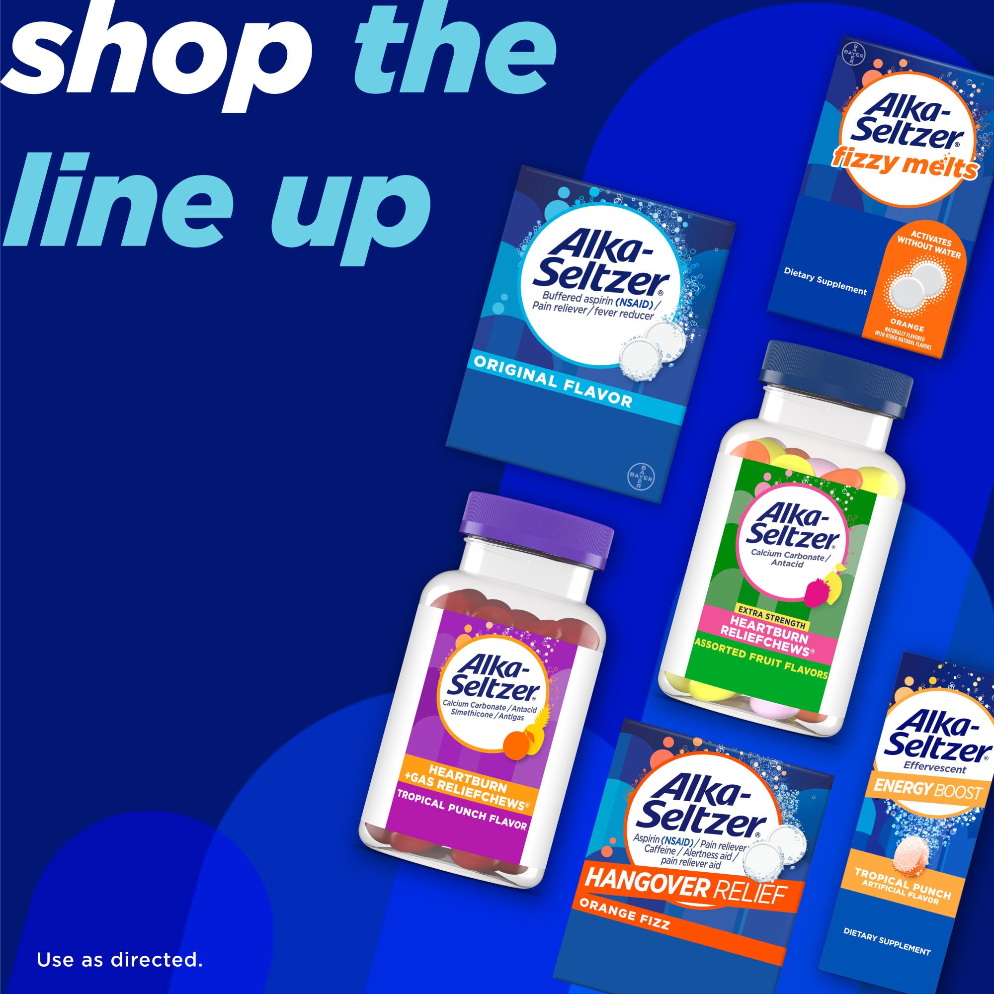 Alka-Seltzer Heartburn + Pain Relief Tablets | Fast Heartburn & Indigestion Relief, 12 Ct