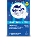 Alka-Seltzer Heartburn + Pain Relief Tablets | Fast Heartburn & Indigestion Relief, 12 Ct