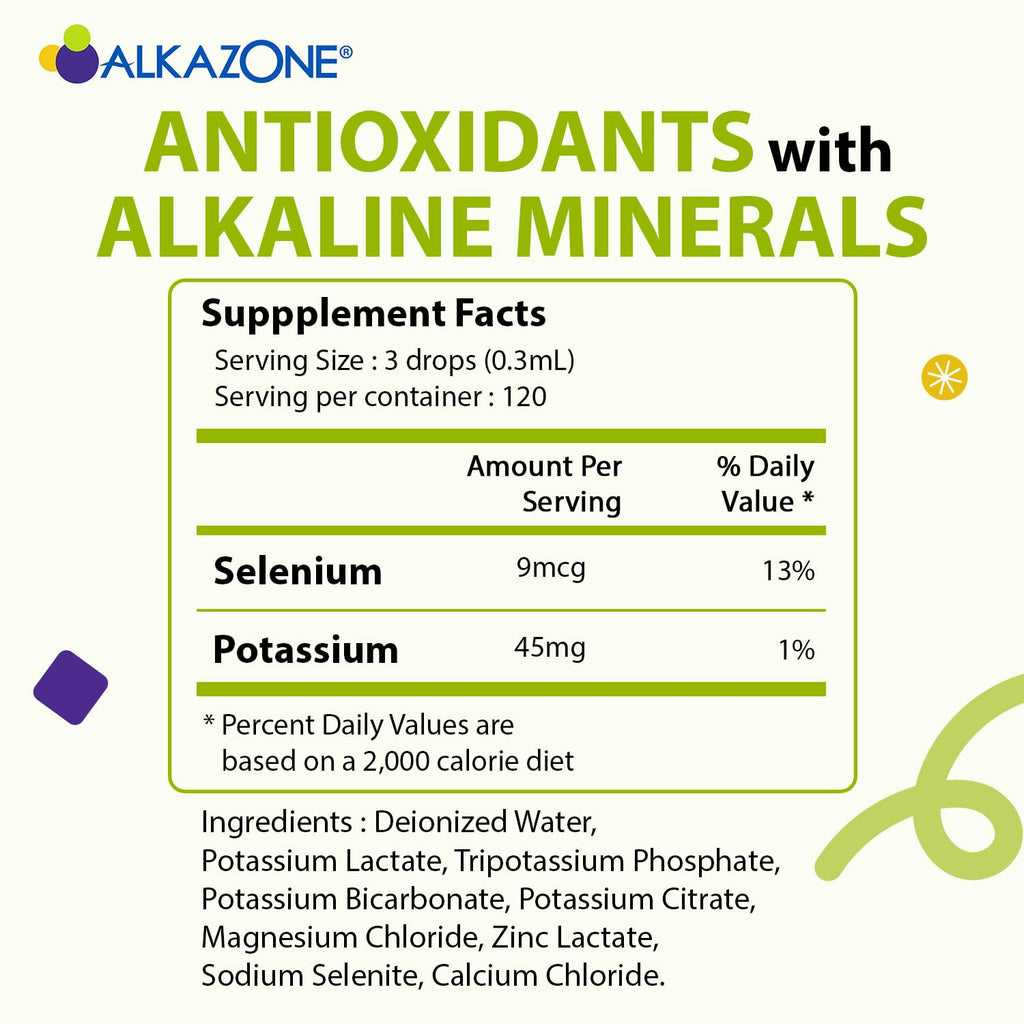 Alkazone Balance Your pH Drops – Antioxidant Alkaline Mineral, 1.25 oz (Yields 10 Gal)