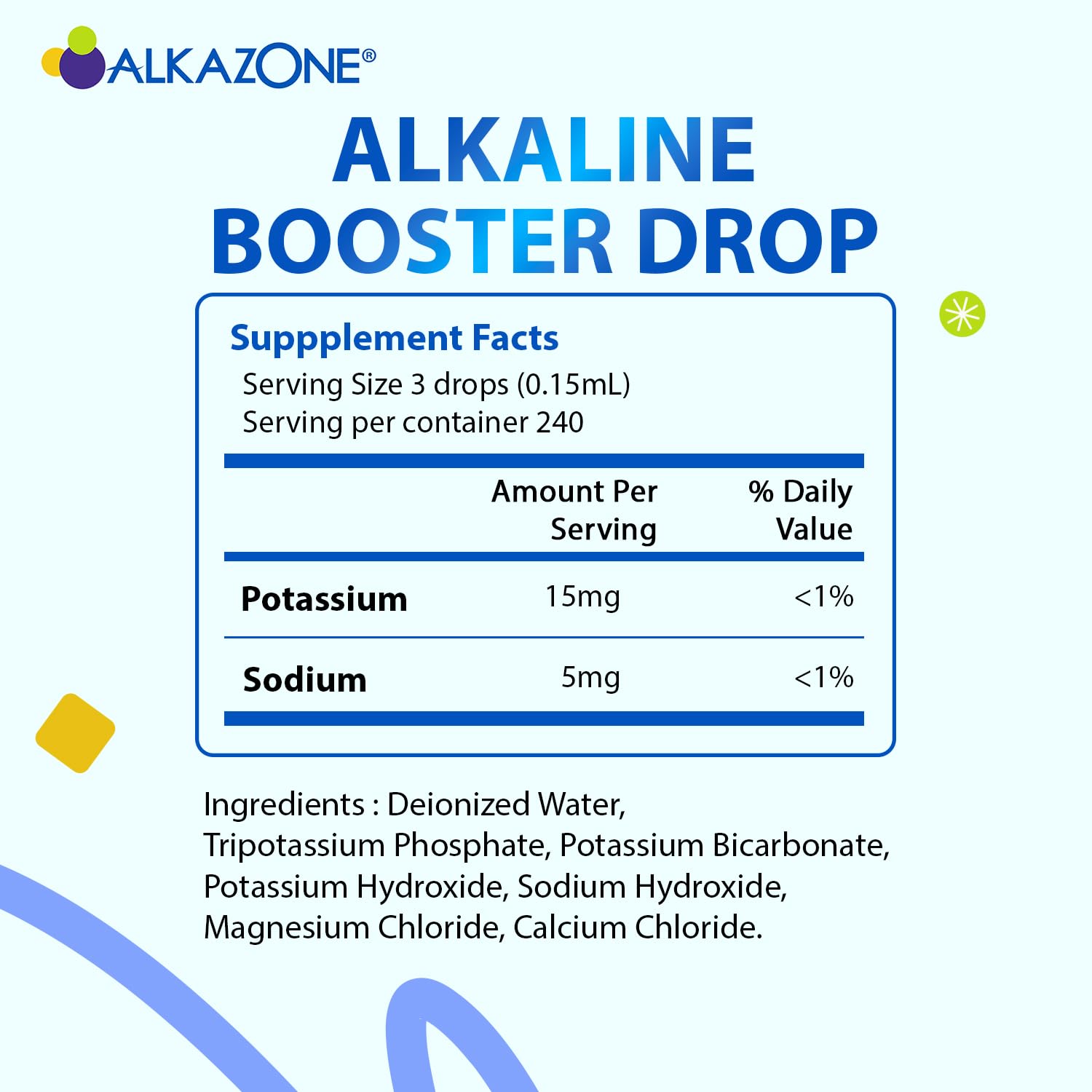 ALKAZONE Alkaline Booster Drop 1.25 oz (2 Packs) – Make Your Own Alkaline Water