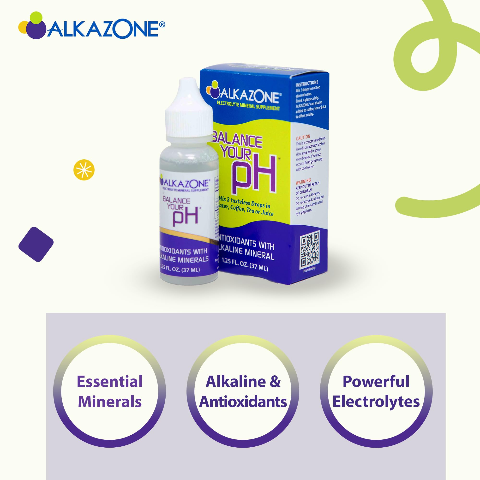 ALKAZONE Balance Your pH – Antioxidant Alkaline Mineral Booster (2 Packs)