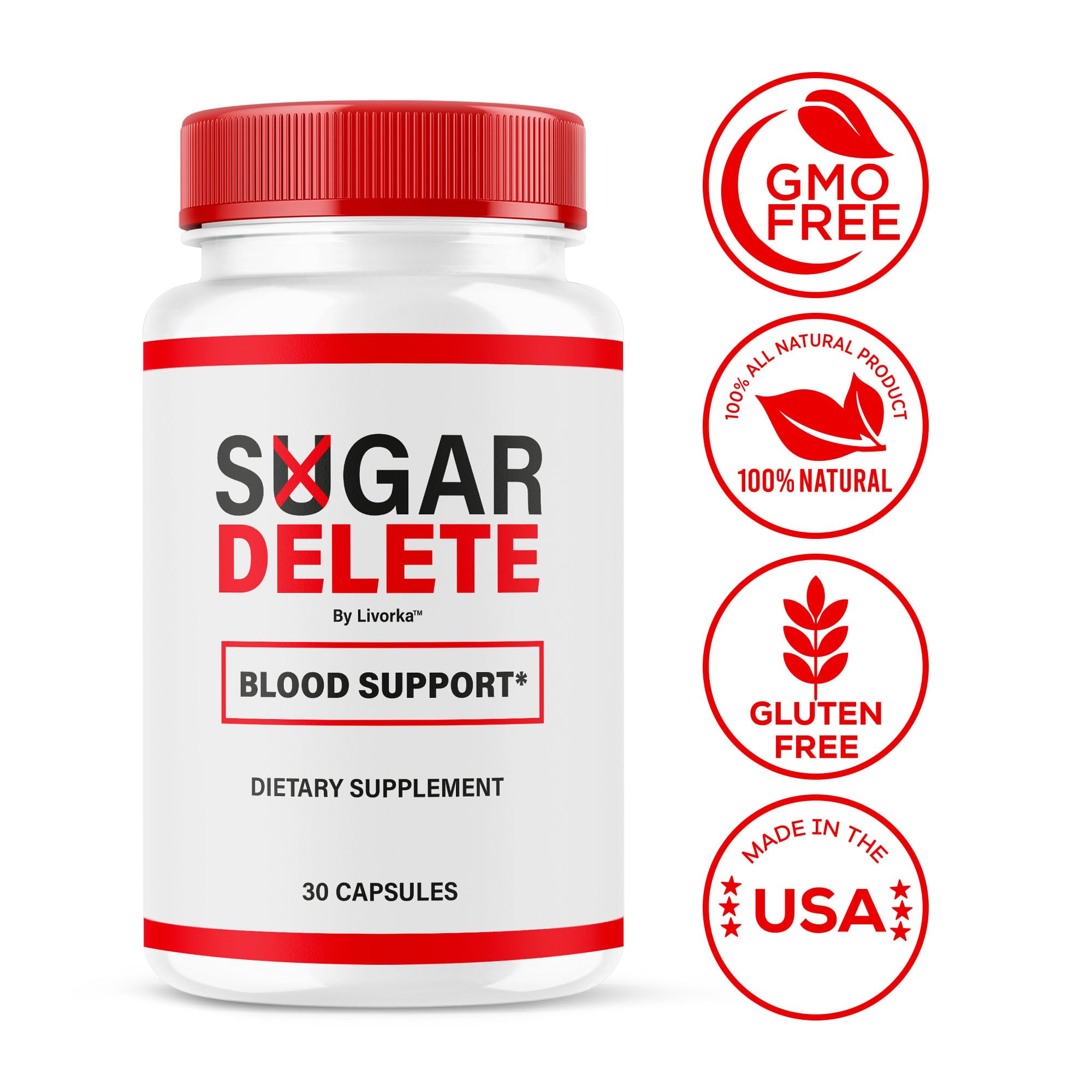 Sugar Delete Capsules (3 Pack) – Official Supplement, All-Natural Formula