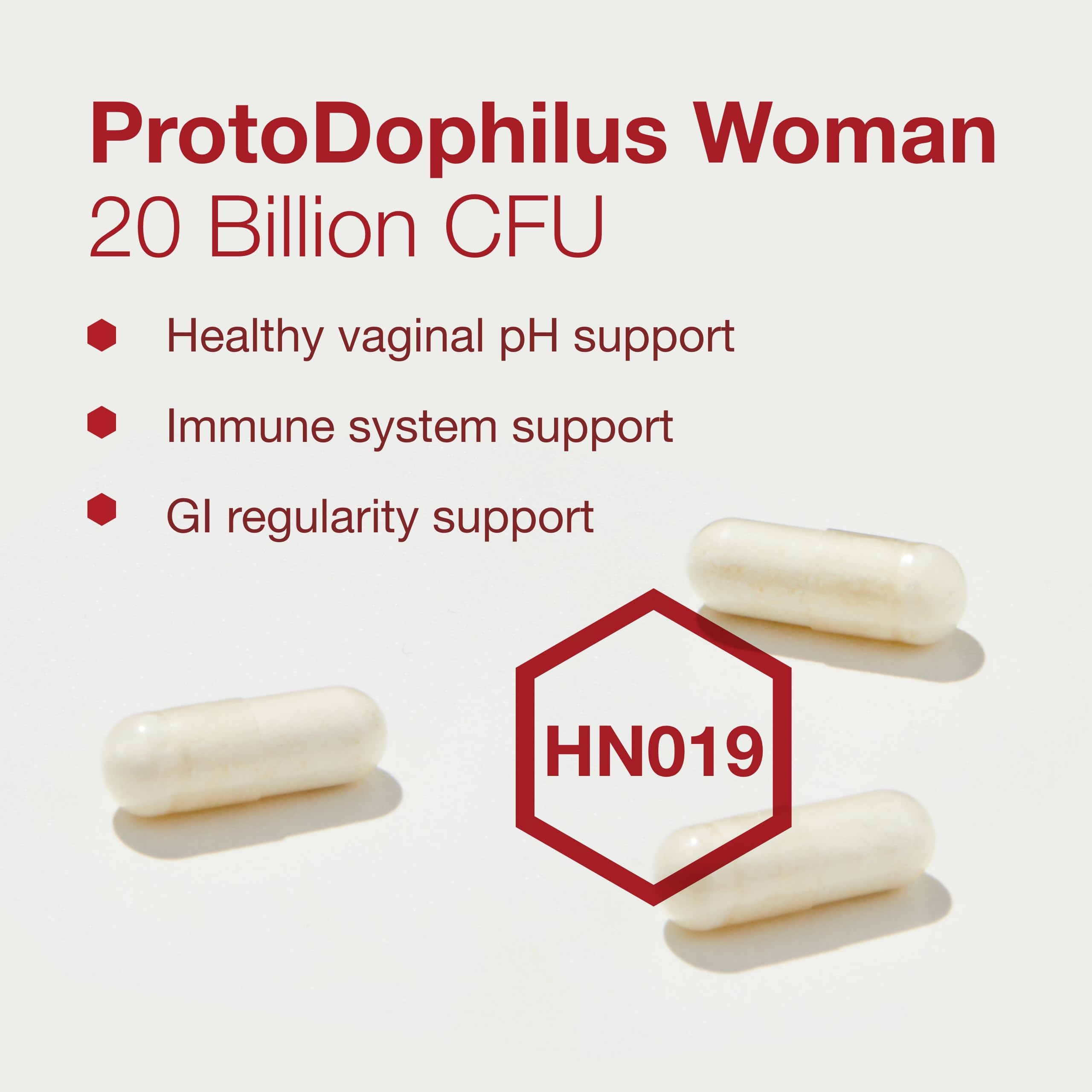 Proto Dophilus Woman - 20 Billion Probiotics for Gut & Vaginal Health | Vegan & Kosher | 50 Veg Capsules