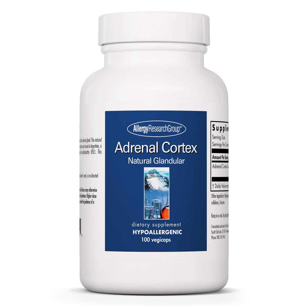 Allergy Research Group Adrenal Cortex Support - Adrenal Glandular Supplement, Immune Function, 100mg Adrenal Extract, Bovine - 100 Count