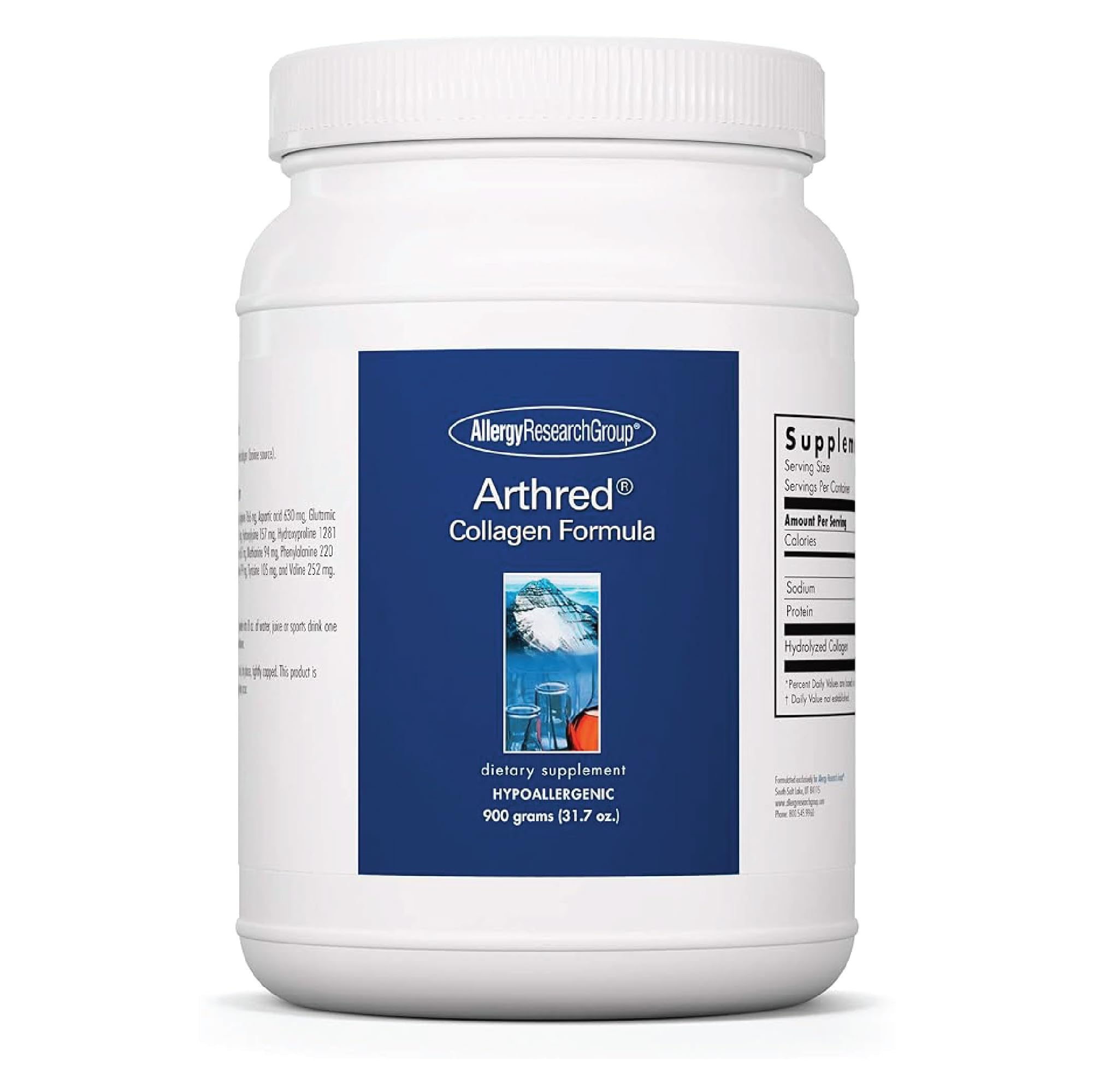 Allergy Research Group Collagen Powder for Men & Women - Hydrolyzed Arthred Collagen Formula 31.7 Oz