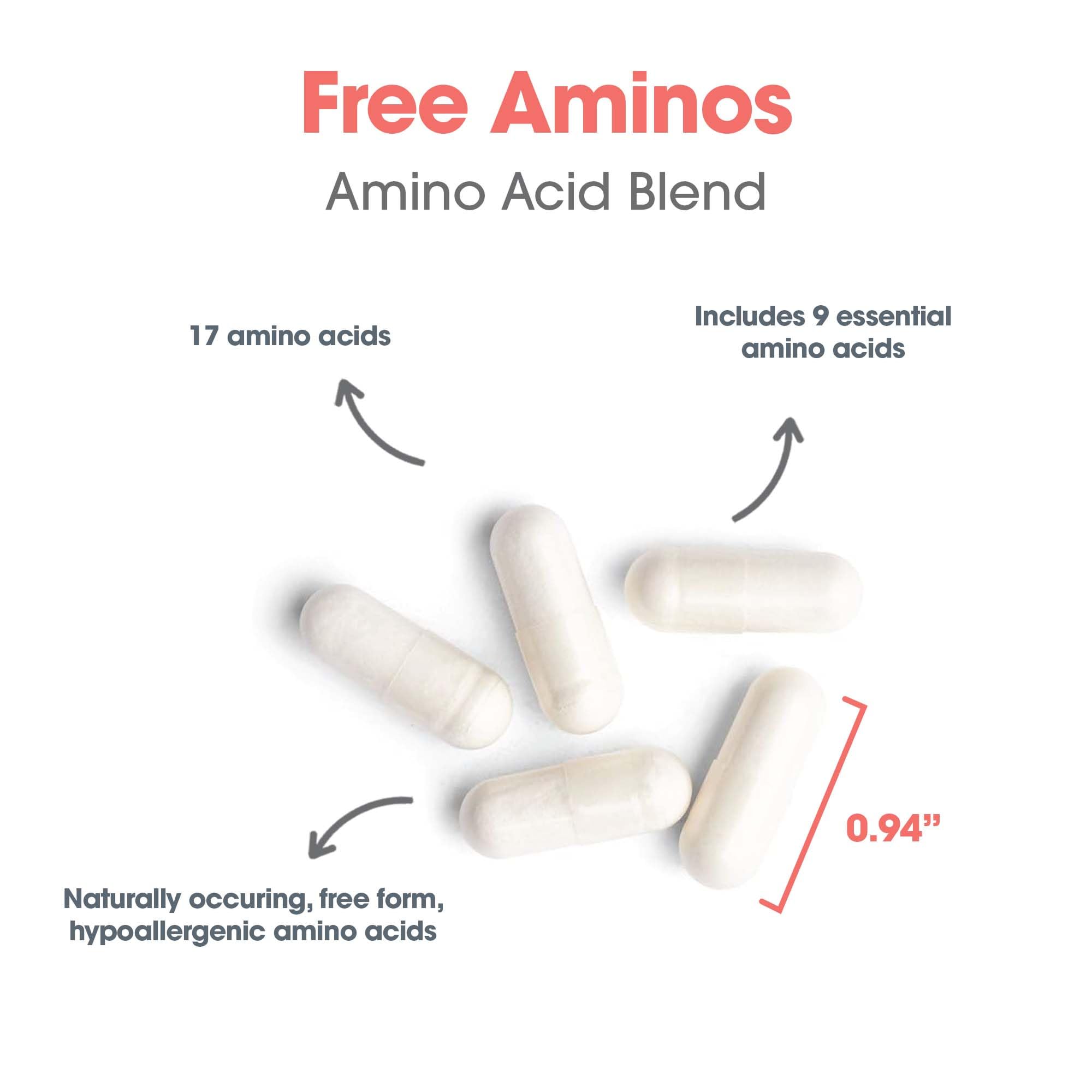 Allergy Research Group Free Aminos – Lean Muscle Support (Vegetarian Capsules) - 100 Count