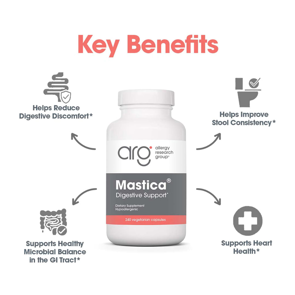 Allergy Research Group Mastica - Mastic Gum Capsules for Digestive Health - 240 Count