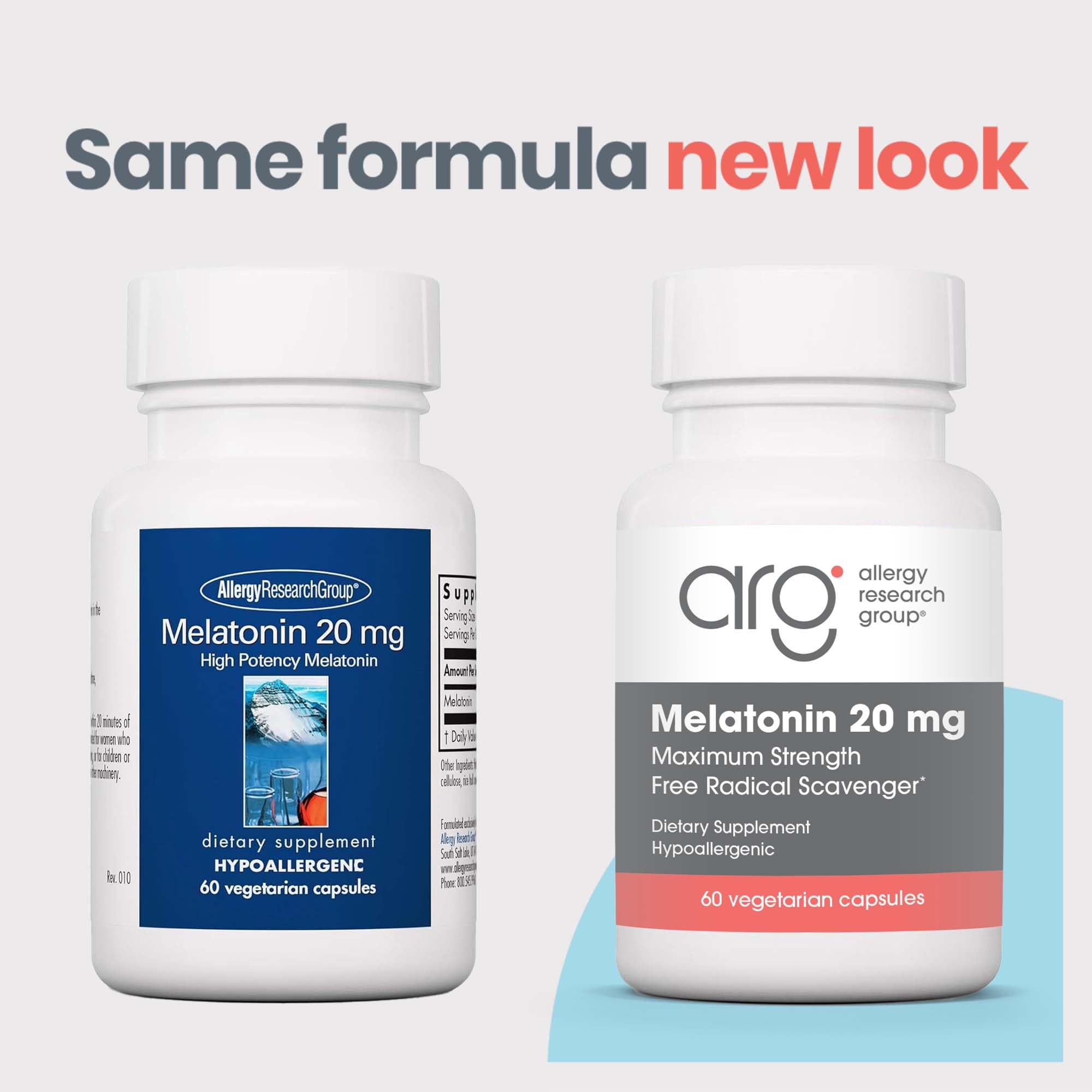 Allergy Research Group Melatonin 20mg - Extra Strength Sleep Aid (60 Count)