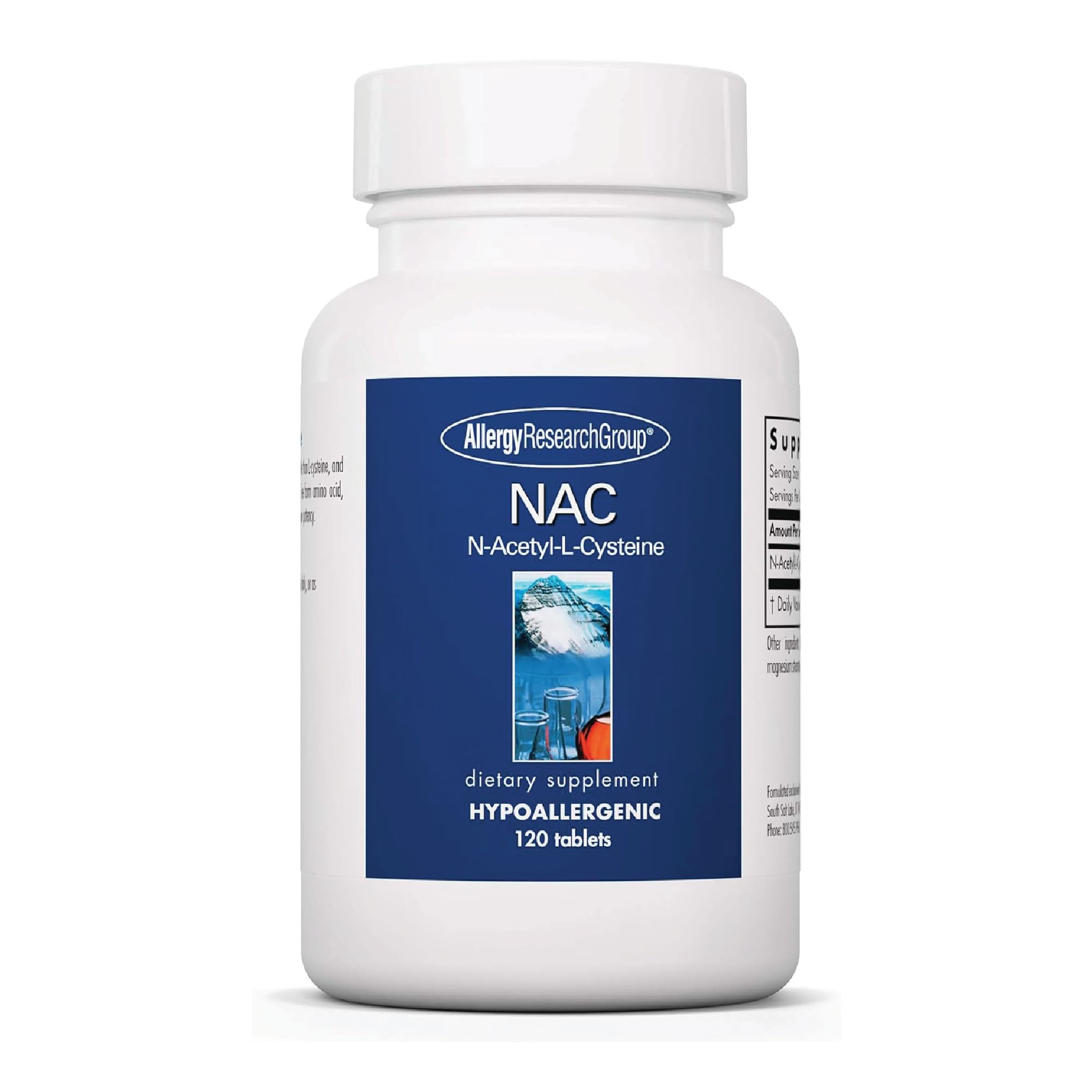 Allergy Research Group NAC Supplement – N-Acetyl-L-Cysteine, Immune Support, 120 Count
