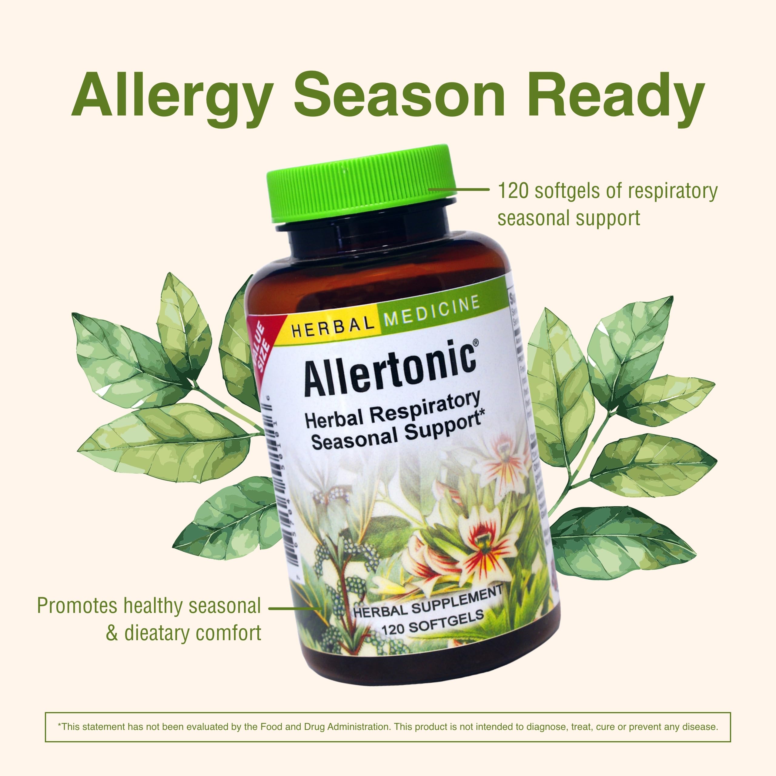 Herbs Etc. Allertonic – Healthy Breathing Support, 120 Softgels